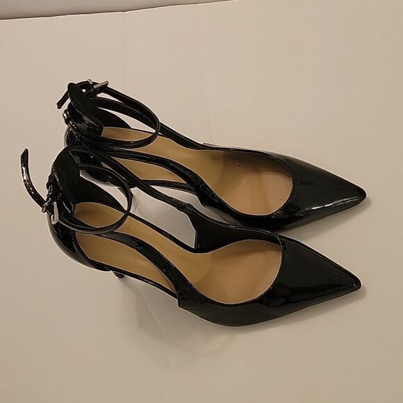 BRAND NEW WILD DIVA HIGH HEEL PUMP METAL POINTY TOE BUCKLE ANKLE STRAP SHOE - Picture 7 of 15